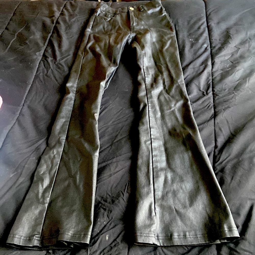 Shein Black Leather Pants